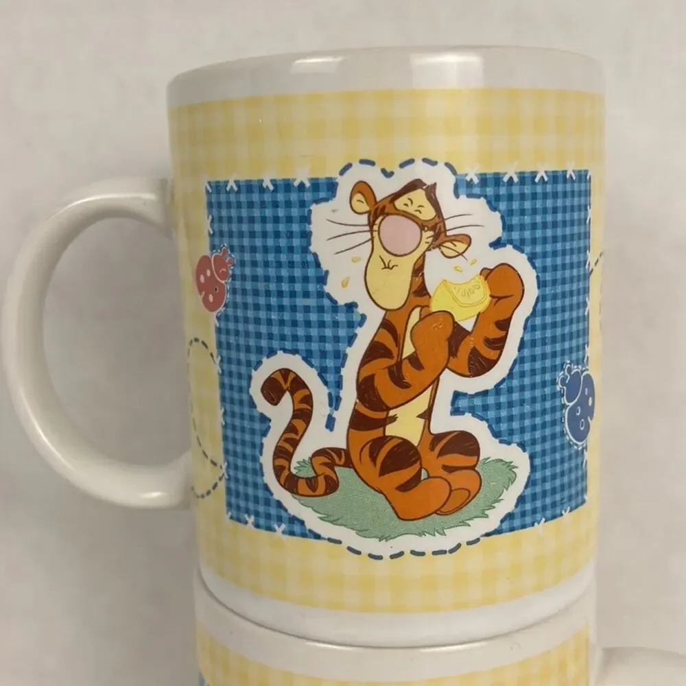Disney Winnie the Pooh Mugs Cup Set of 2 Coffee Tea Cocoa Tigger Piglet 10 ounce